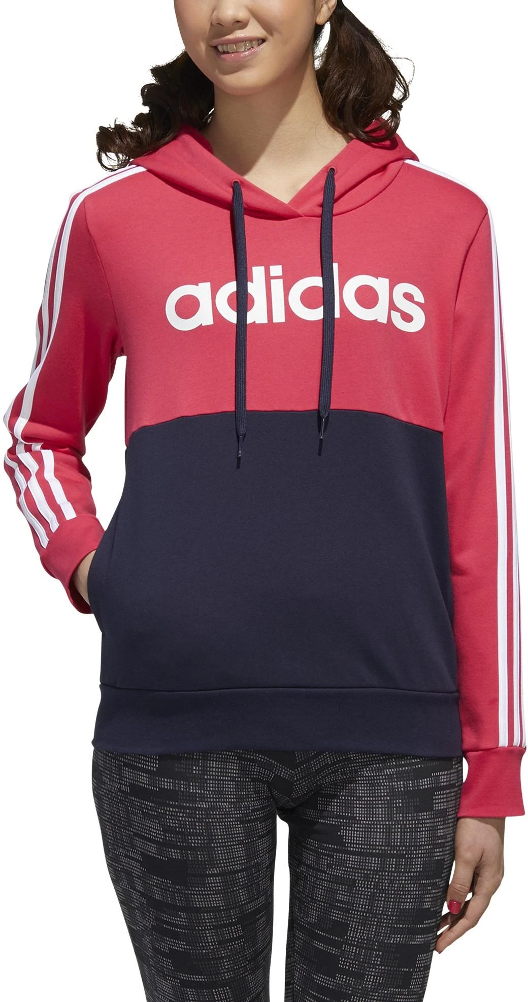 Adidas Džemperis W E Cb Fl Oh Hd Rožinė Mėlyna GL6303