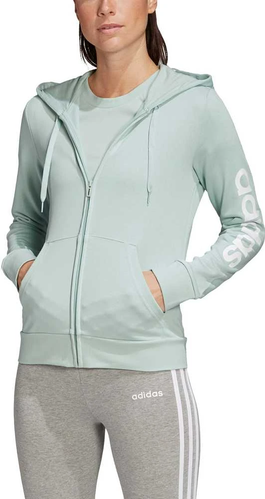 Adidas Džemperis W E Lin FZ HD Žalias FM6484