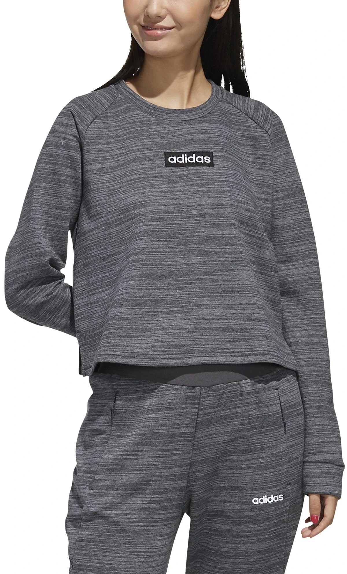 Adidas Džemperis W E Sweat Ft Pilkas FL9189