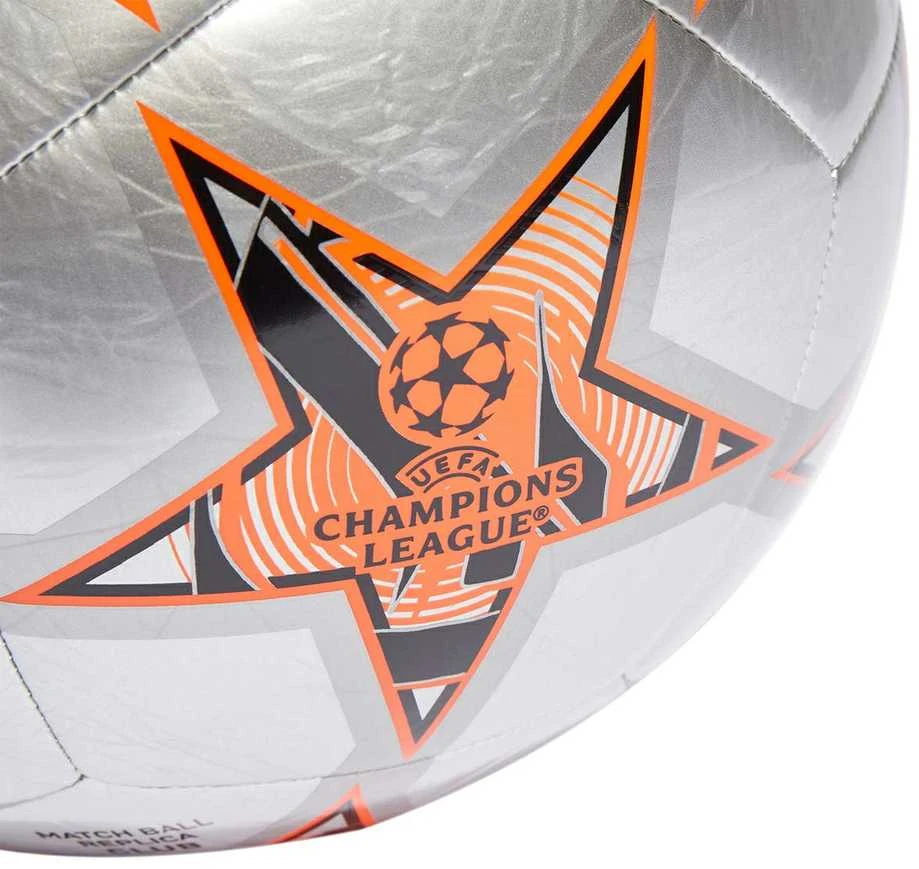 Adidas Futbolo Kamuolys UCL Club 23/24 Group Stage Pilkas Oranžinis IA0950
