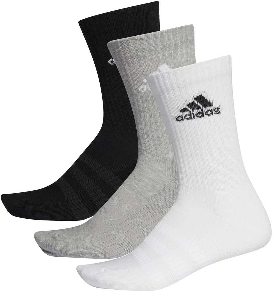 Adidas Kojinės Cush Crw 3pp Juodas Pilkas Baltas