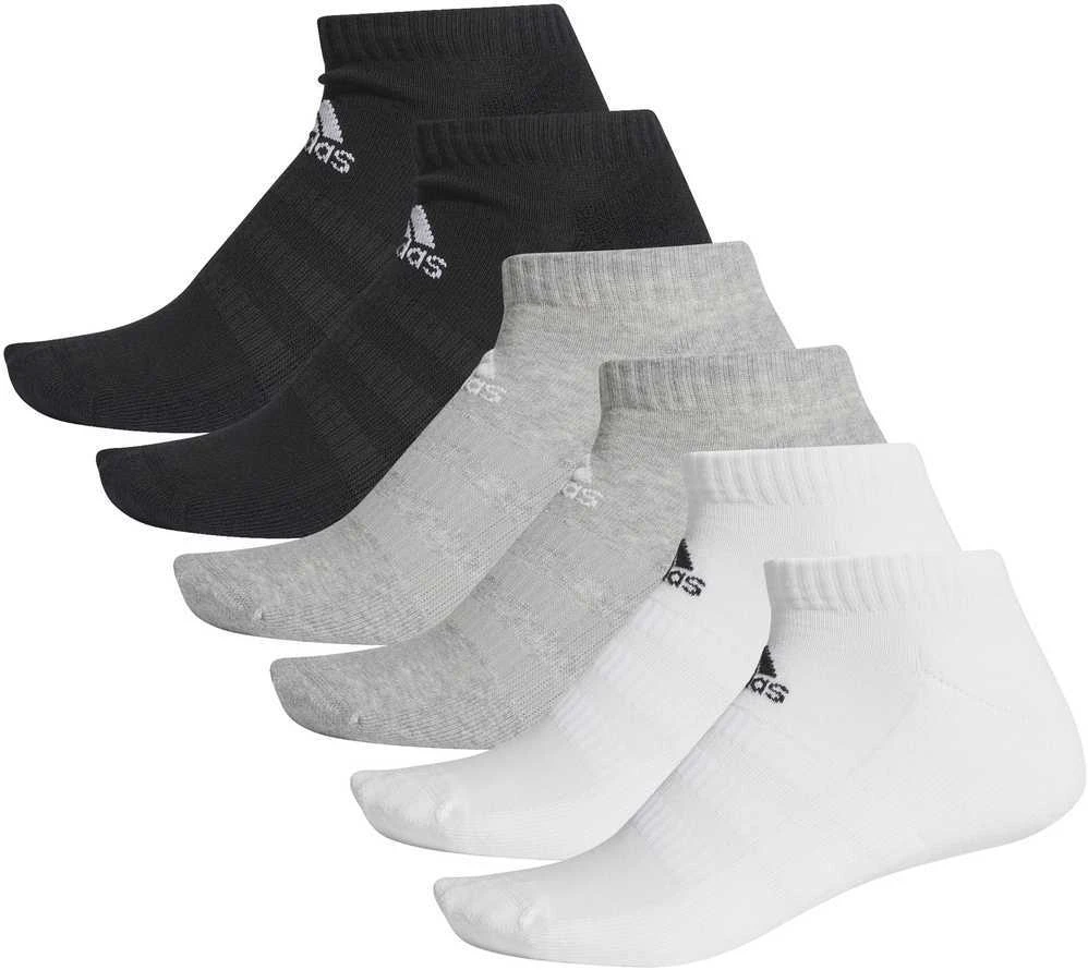 Adidas Kojinės Cush Low 6PP Baltas Pilkas Juodas