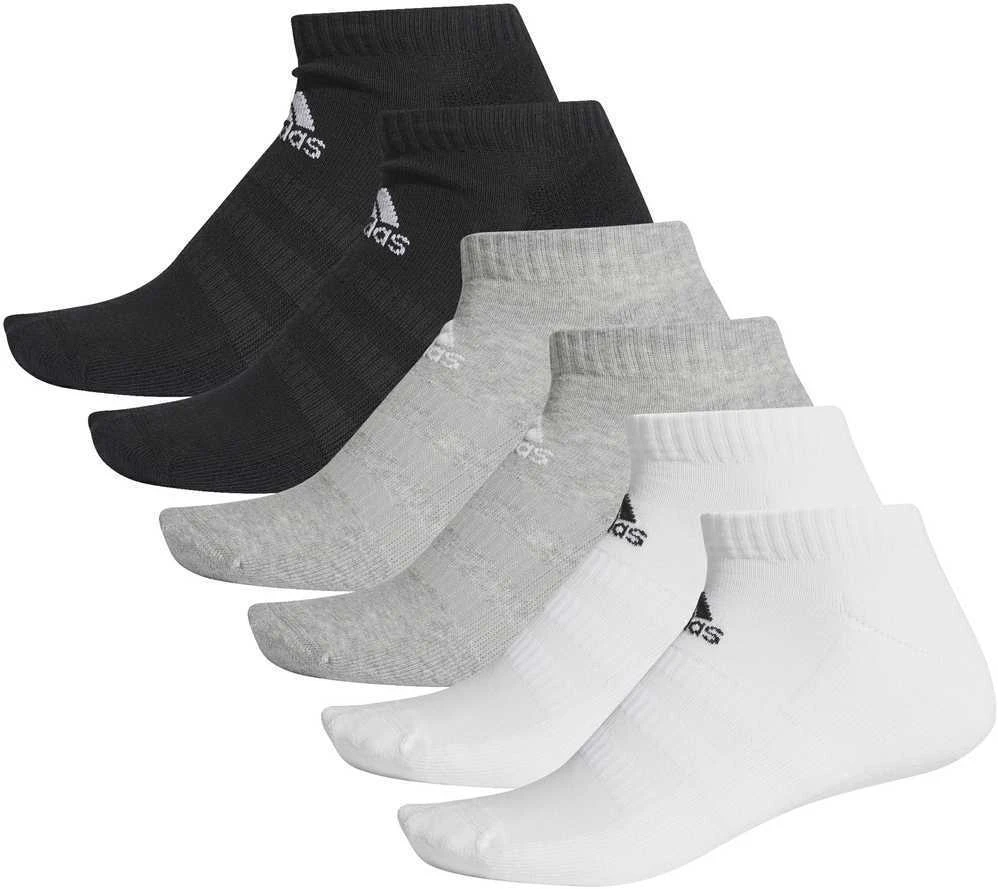 Adidas Kojinės Cush Low 6PP Baltas Pilkas Juodas