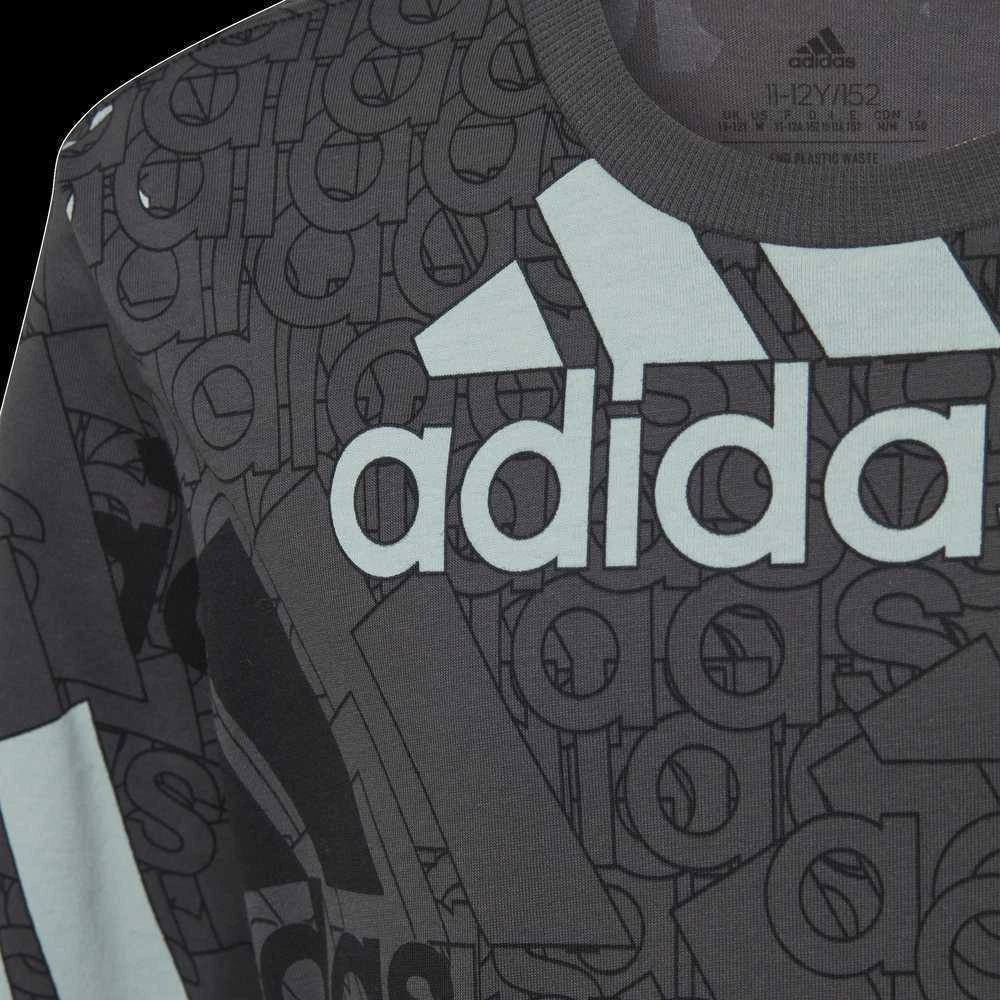 Adidas Marškinėliai Berniukams U Bl Logo Tee Pilkas HP0819