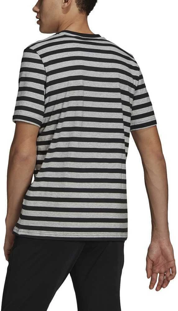 Adidas Marškinėliai Vyrams M Stripy Sj T Pilkas Juodas