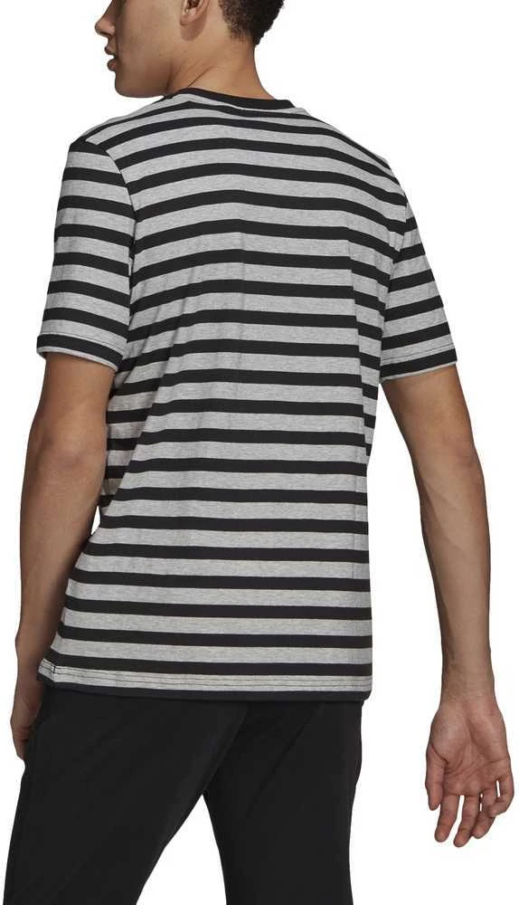 Adidas Marškinėliai Vyrams M Stripy Sj T Pilkas Juodas