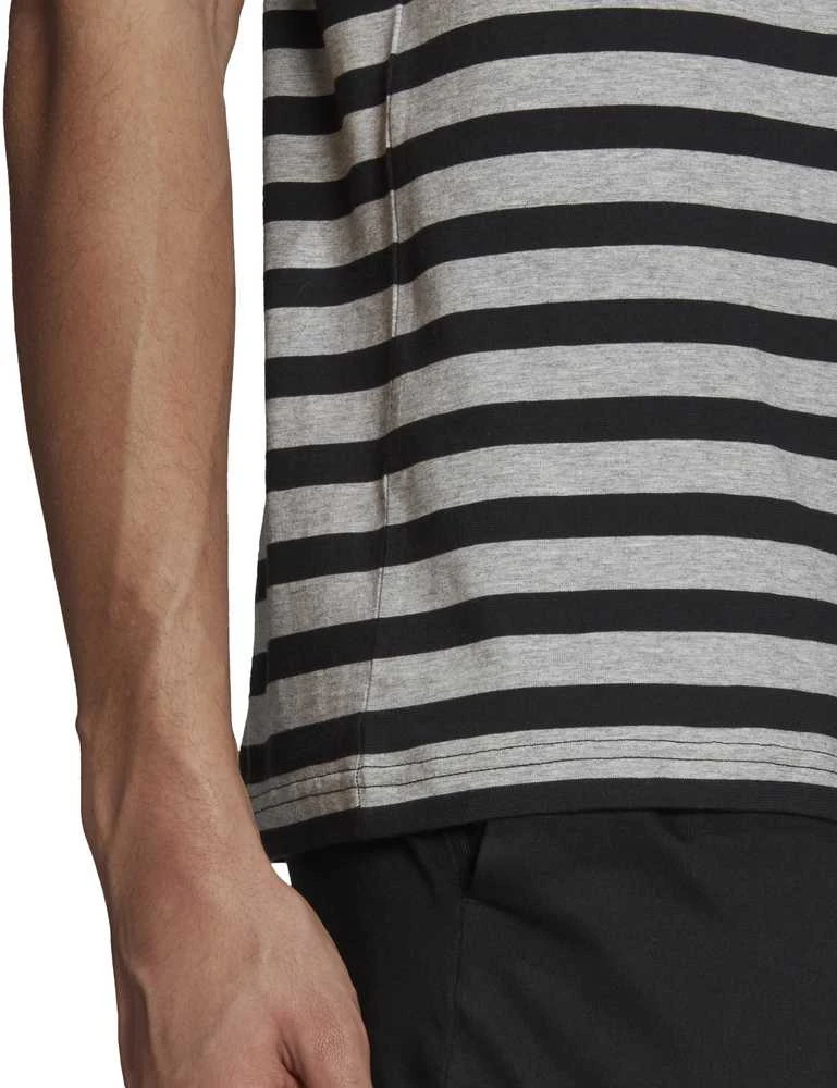 Adidas Marškinėliai Vyrams M Stripy Sj T Pilkas Juodas