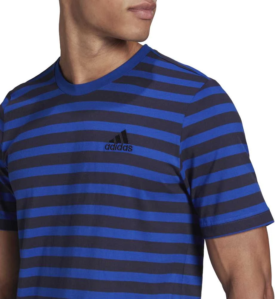 Adidas Marškinėliai Vyrams M Stripy Sj Tee Mėlyna Juodas HE1854