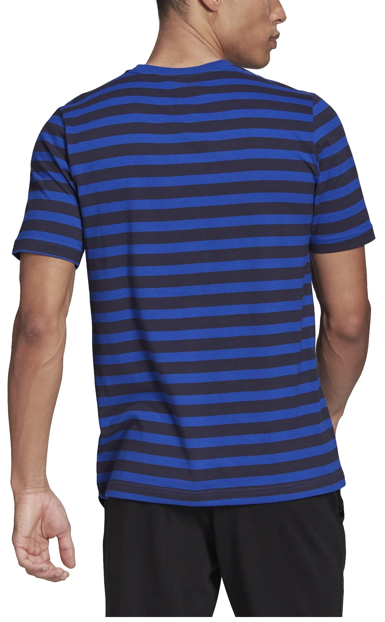 Adidas Marškinėliai Vyrams M Stripy Sj Tee Mėlyna Juodas HE1854