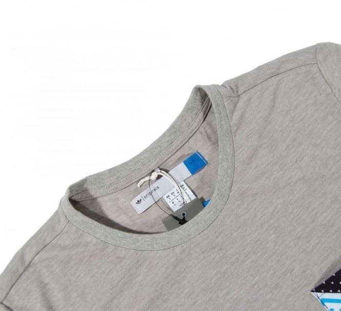Adidas Originals Marškinėliai Vyrams Patchwork Tee Pilkas