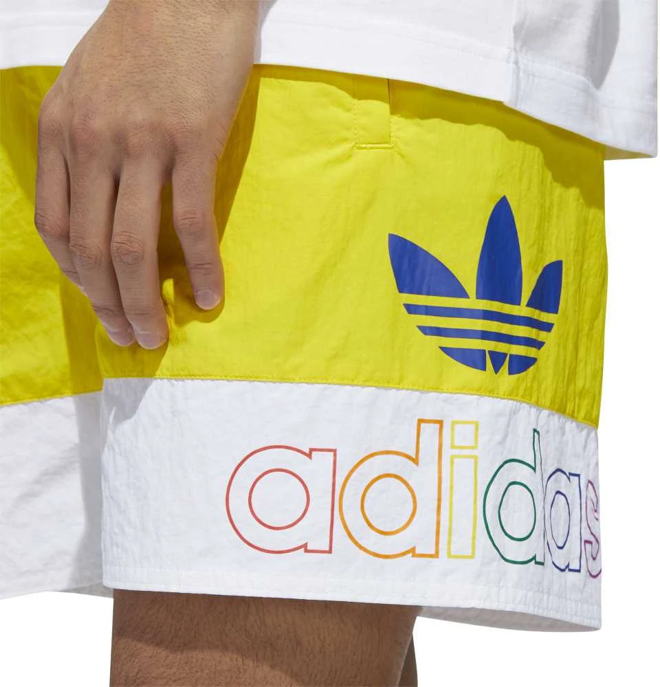 Adidas Originals Šortai Vyrams Freestyle Shorts Geltona Baltas