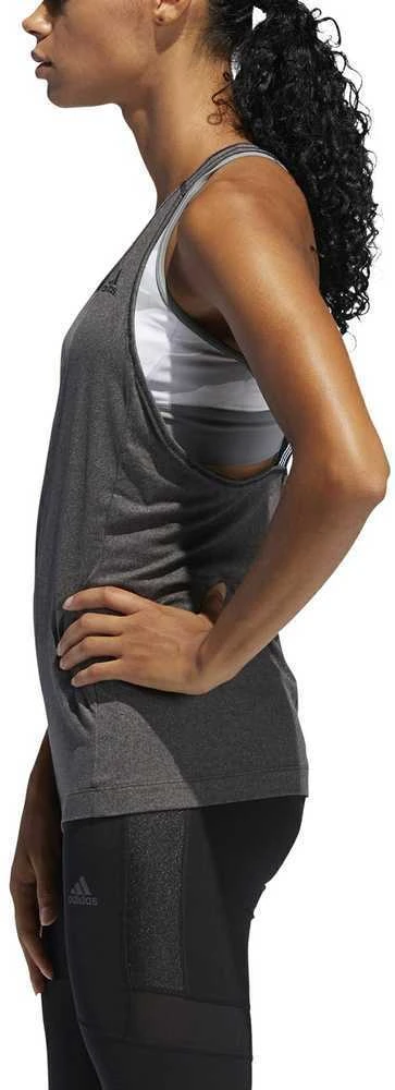 Adidas Palaidinė 3 Stripe Tank Juodas DU3459