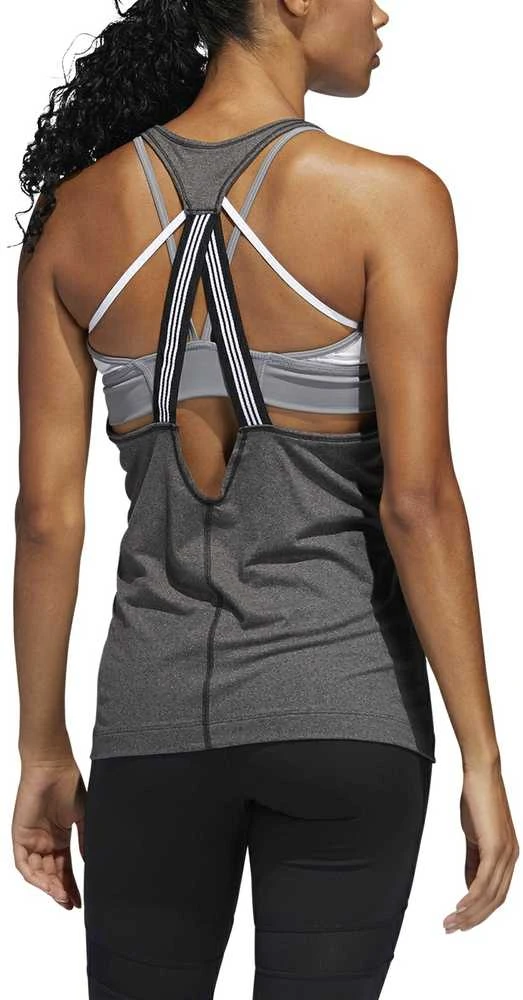 Adidas Palaidinė 3 Stripe Tank Juodas DU3459