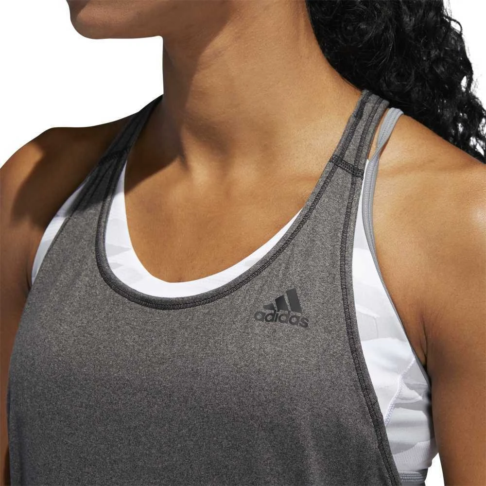 Adidas Palaidinė 3 Stripe Tank Juodas DU3459