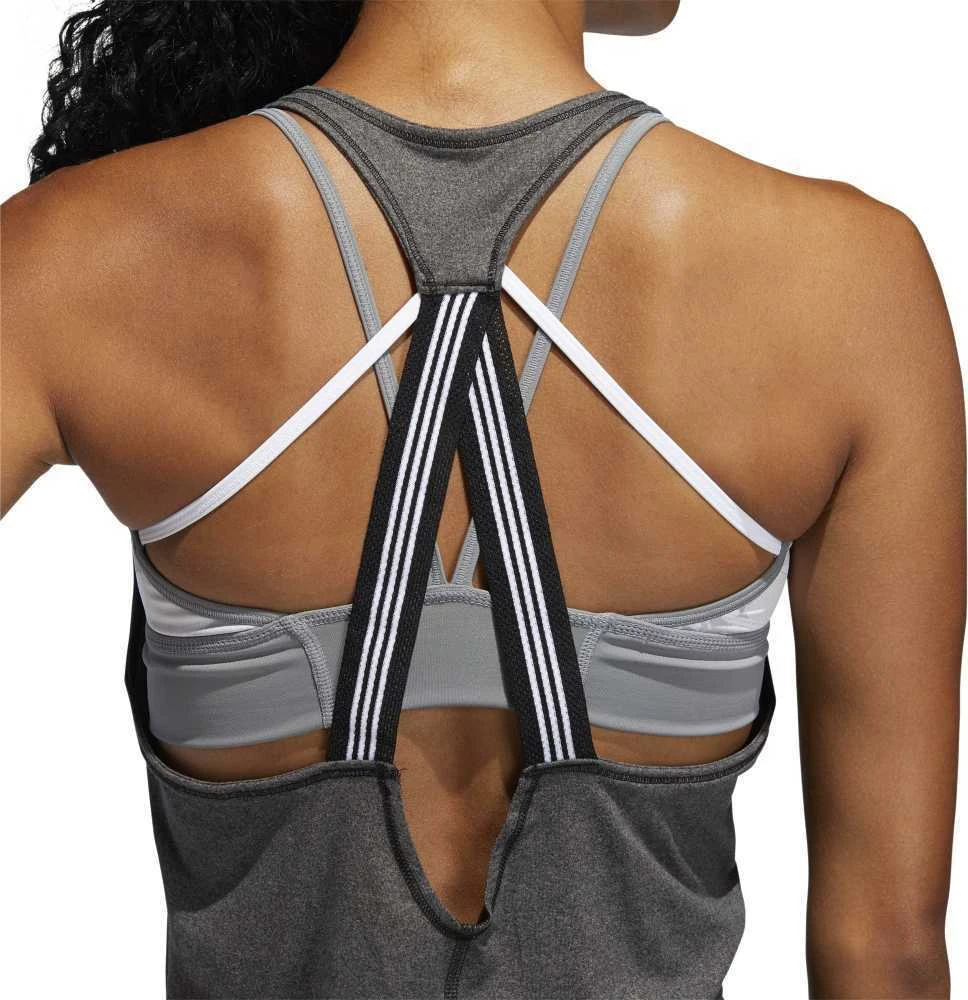 Adidas Palaidinė 3 Stripe Tank Juodas DU3459