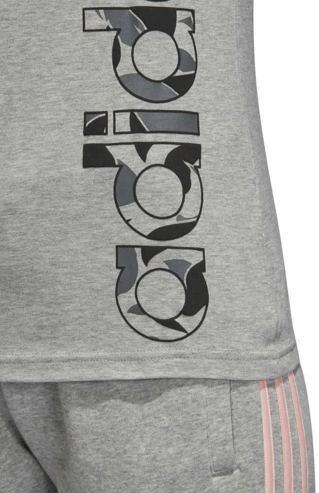 Adidas Palaidinė AOP Linear Tee Pilkas Heather DJ1600