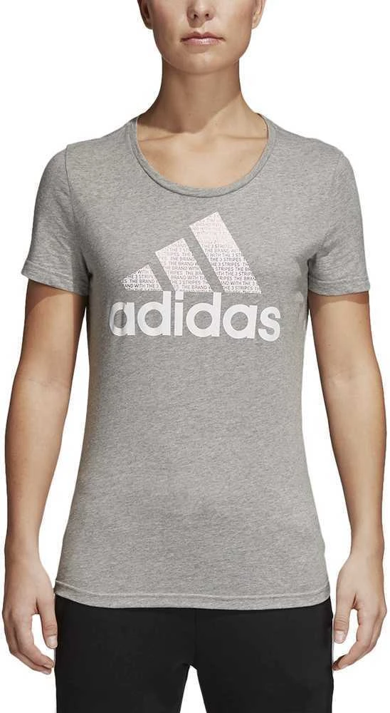Adidas Palaidinė Foil Text Bos Pilkas CV4565