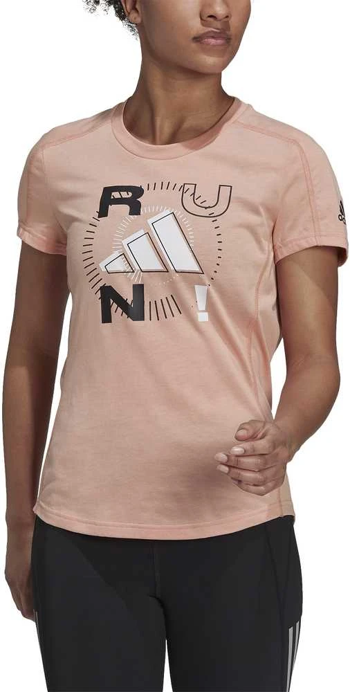 Adidas Palaidinė Moterims Run Logo W 1 Peach GV1352