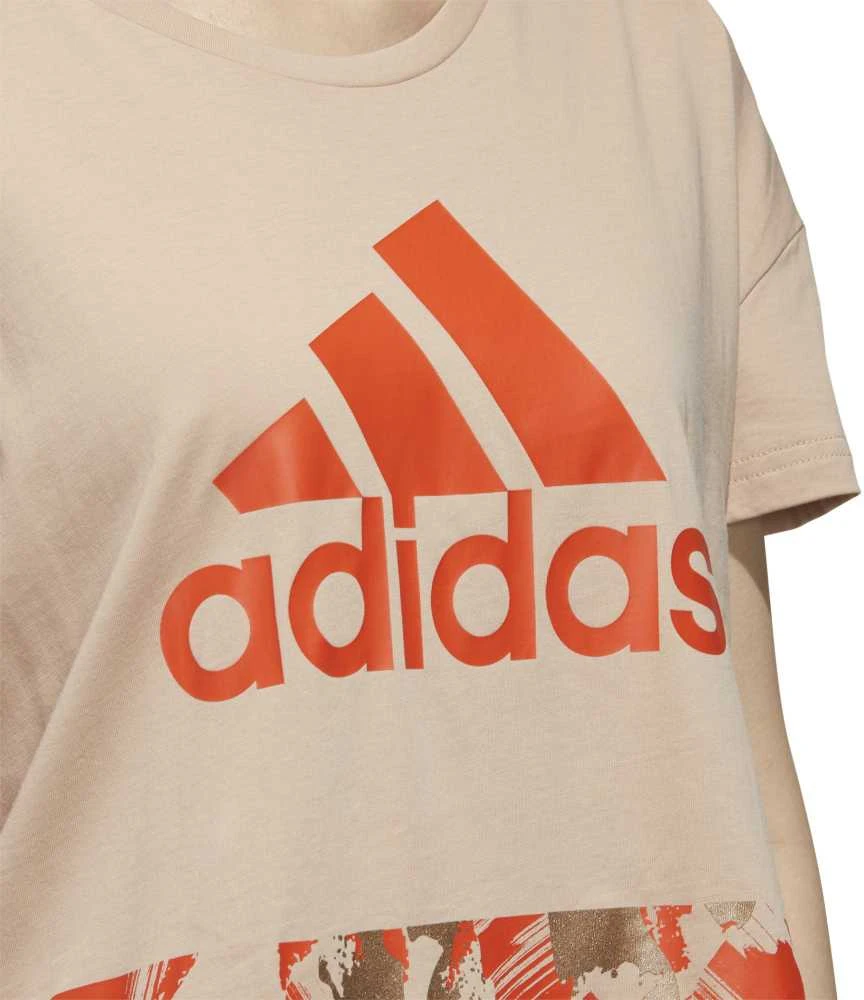Adidas Palaidinė Moterims W U-4-U Cropt T rusvai gelsvas