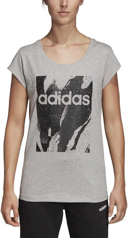 Adidas Palaidinė W E AOP Tee Pilkas DU0636