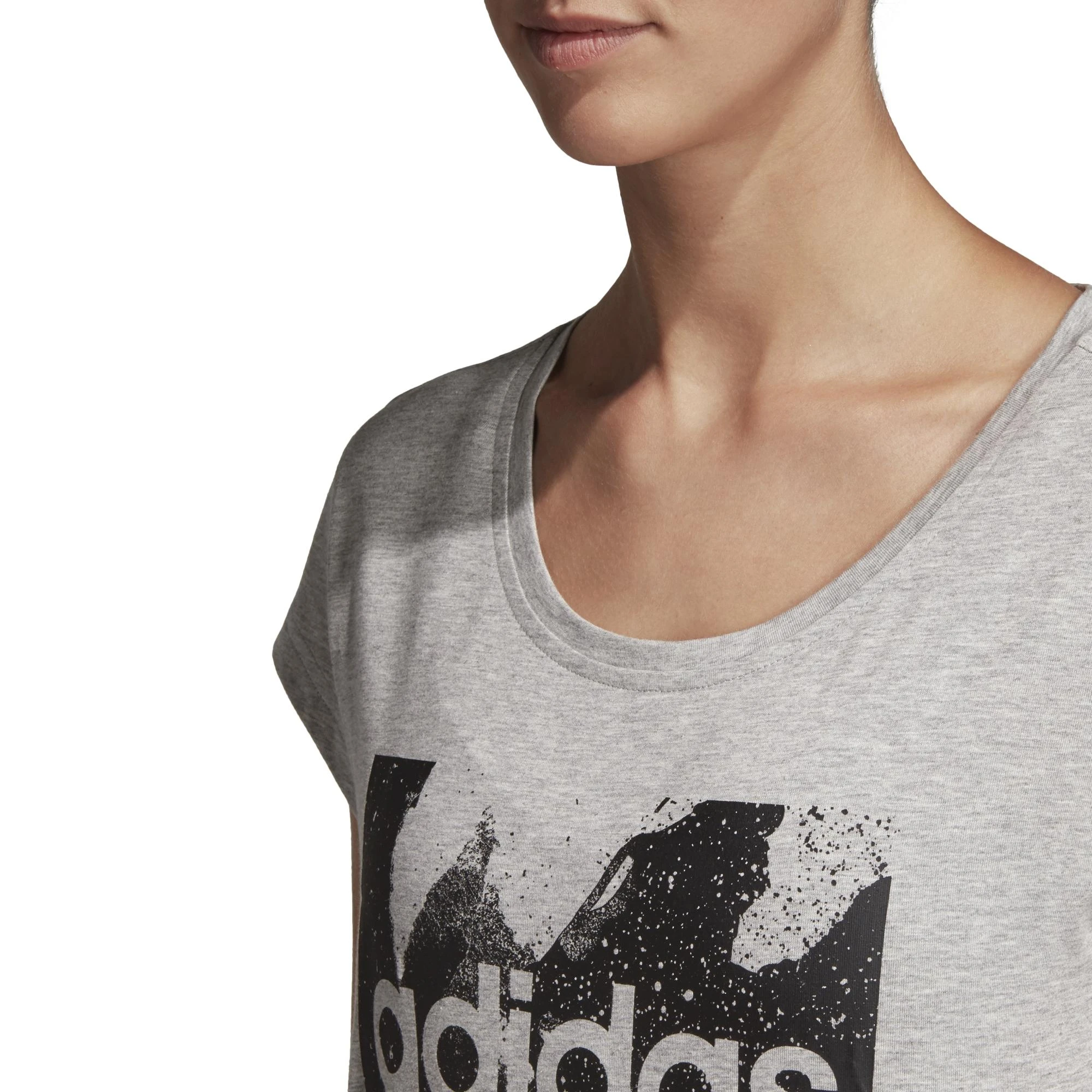 Adidas Palaidinė W E AOP Tee Pilkas DU0636