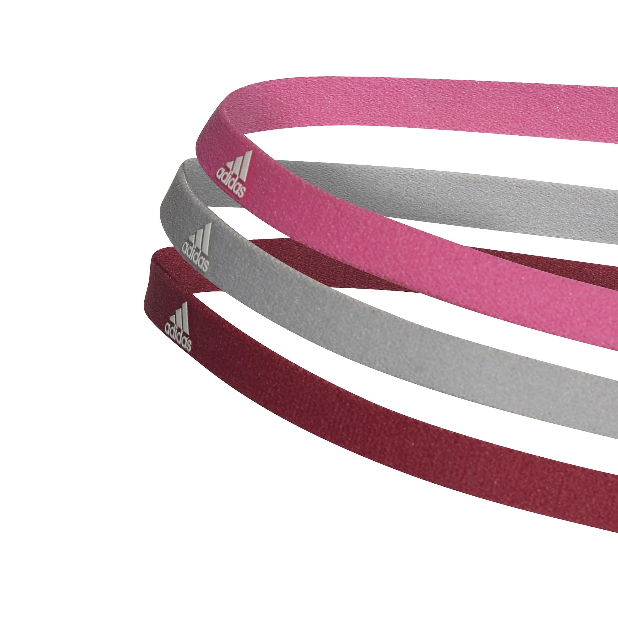 Adidas Plaukų juosta 2Pp Hairband Rožinė Raudona Pilkas GM4990