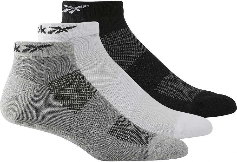 Te Low Cut Sock 3p Baltas Juodas Pilkas 