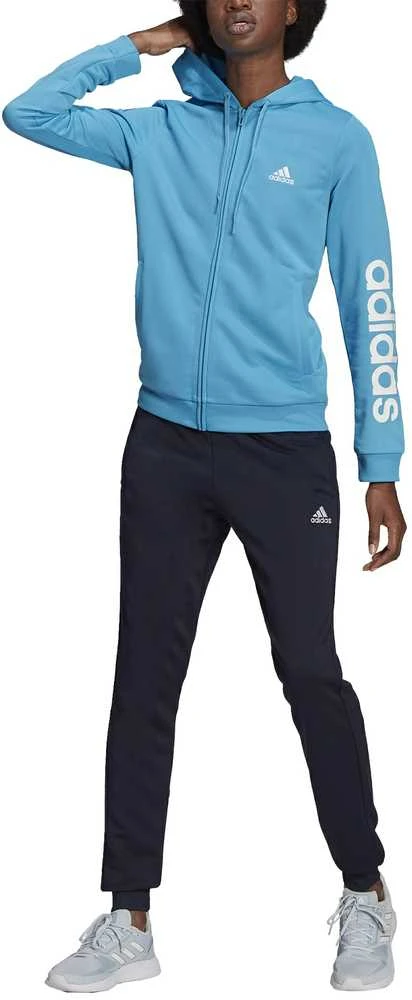 Adidas Sportinis Kostiumas Moterims W Lin Ft Ts Juodas Mėlyna HD1696