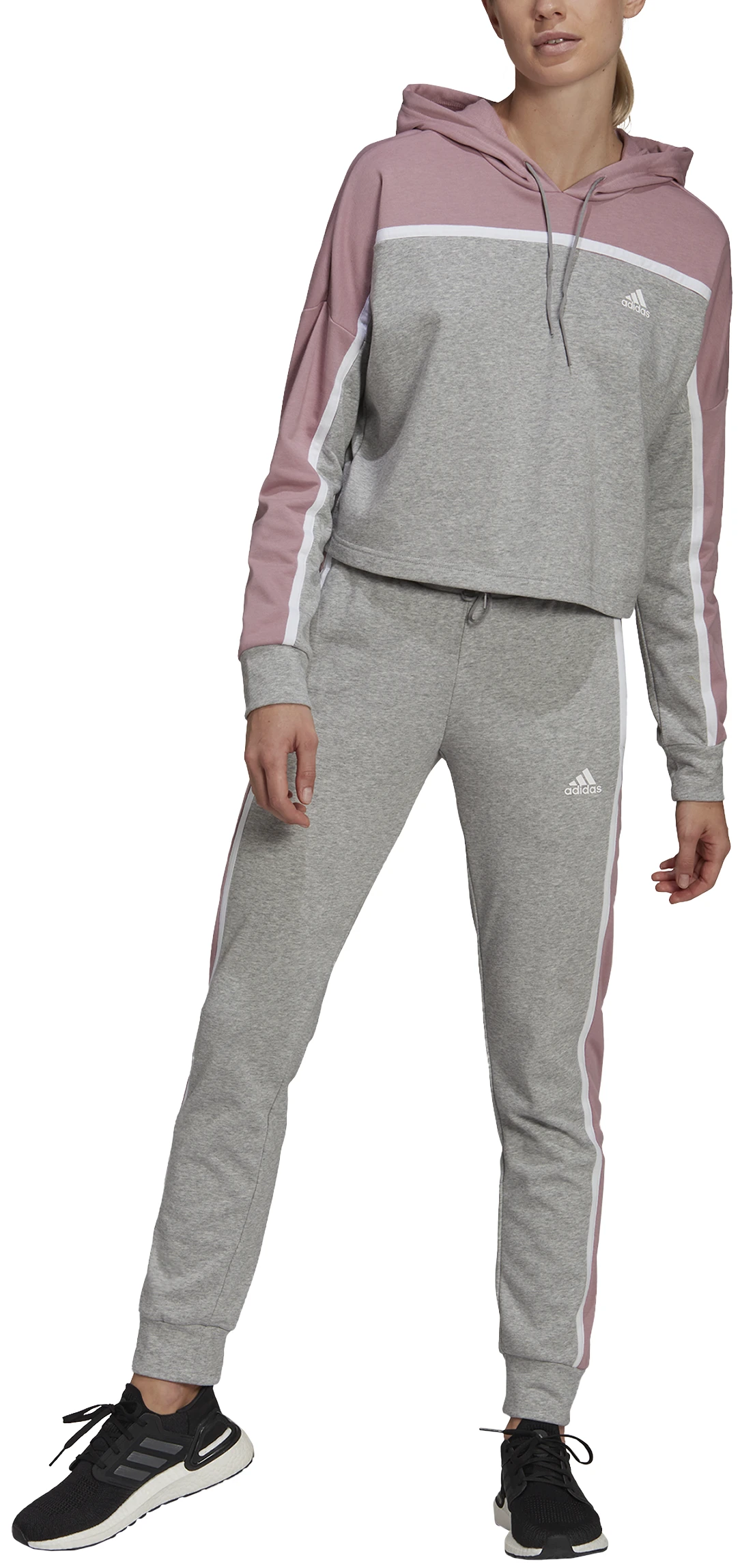 Adidas Sportinis Kostiumas Moterims W Subt Block Ts Pilkas HD9024