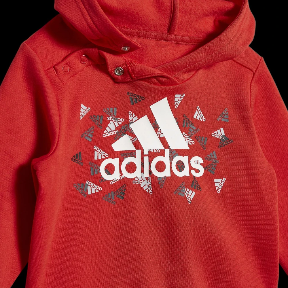 Adidas Sportinis Kostiumas Vaikams I Bos Gra Jog Pilkas Raudona HU1553