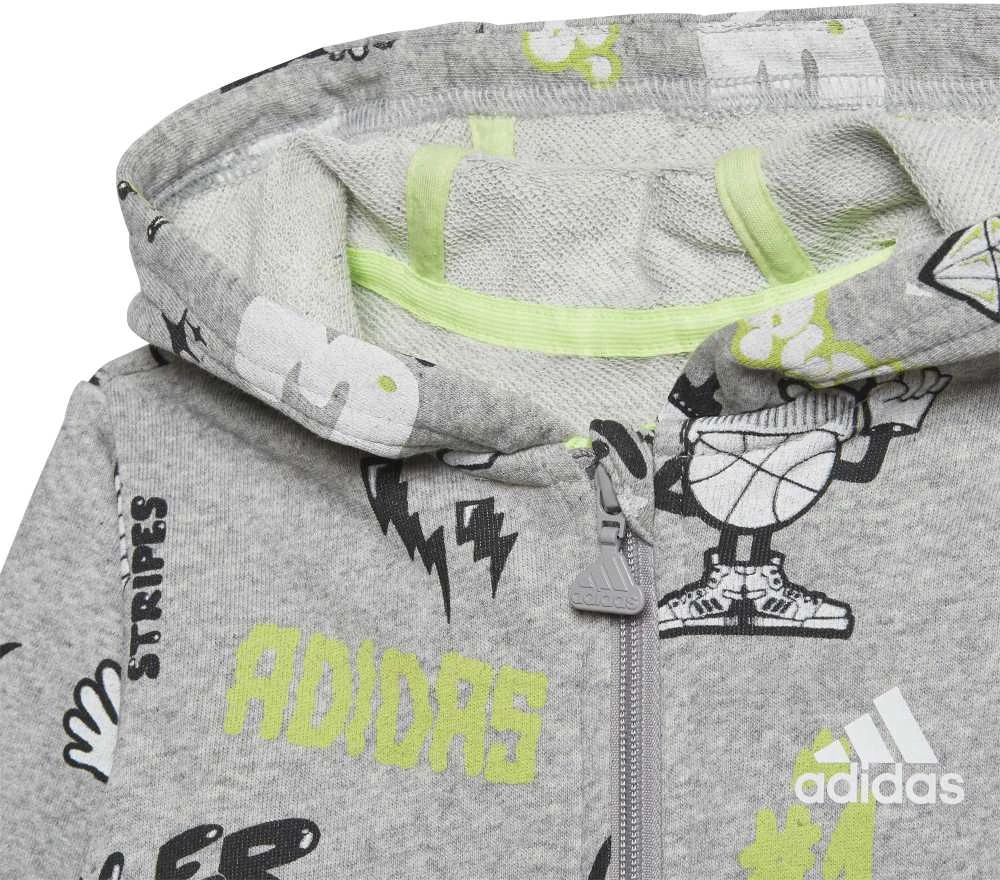 Adidas Sportinis Kostiumas Vaikams I Grap Fz Hd Ft1 Pilkas Juodas GE0015