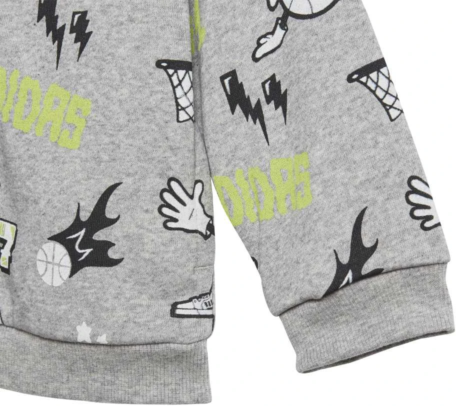 Adidas Sportinis Kostiumas Vaikams I Grap Fz Hd Ft1 Pilkas Juodas GE0015