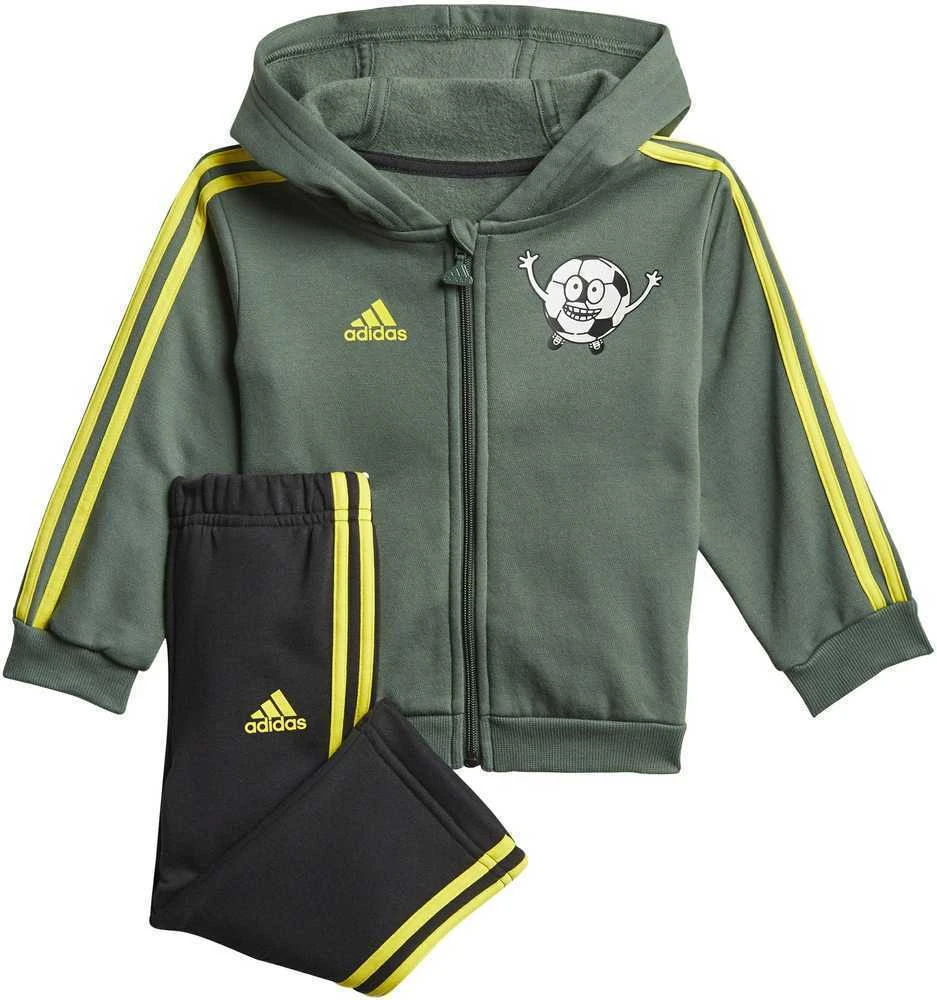 Adidas Sportinis Kostiumas Vaikams I Lil 3s Jog Fl Juodas Žalias GN7258