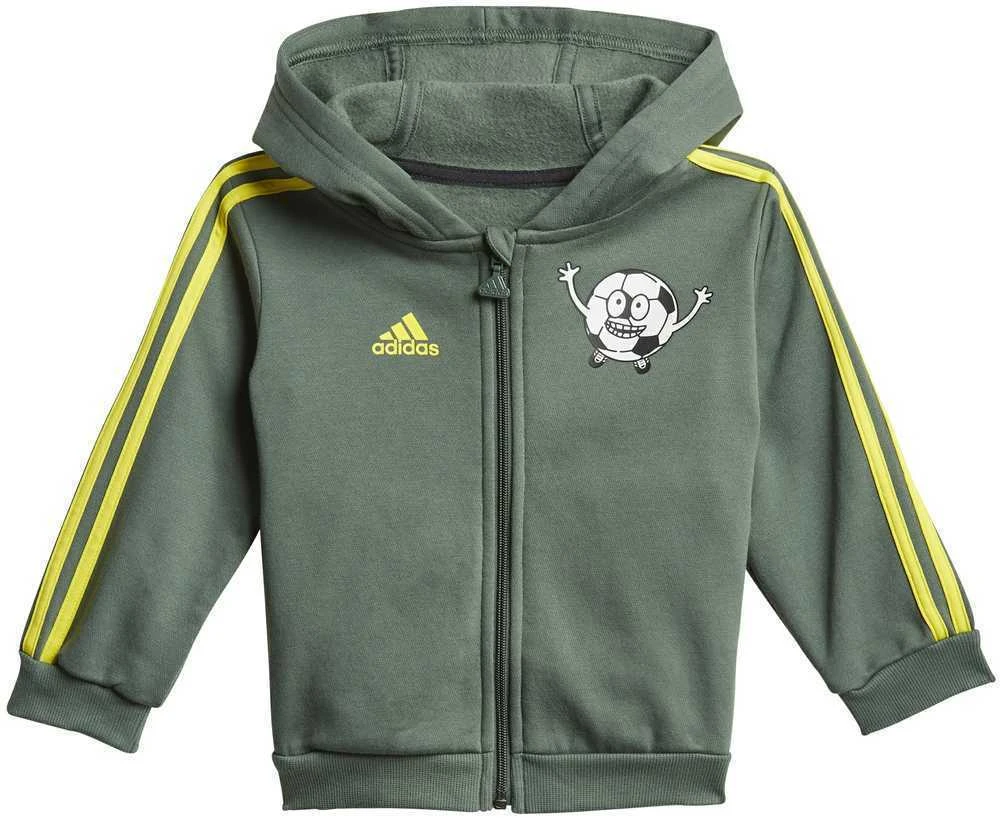 Adidas Sportinis Kostiumas Vaikams I Lil 3s Jog Fl Juodas Žalias GN7258