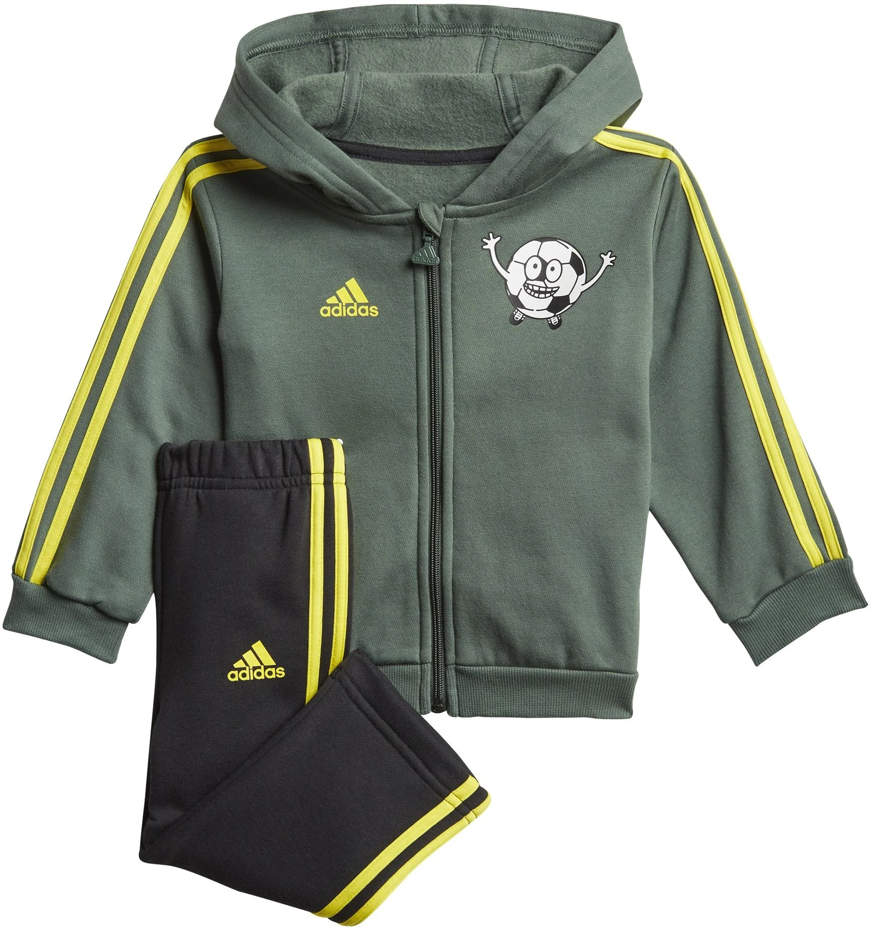 Adidas Sportinis Kostiumas Vaikams I Lil 3s Jog Fl Juodas Žalias GN7258