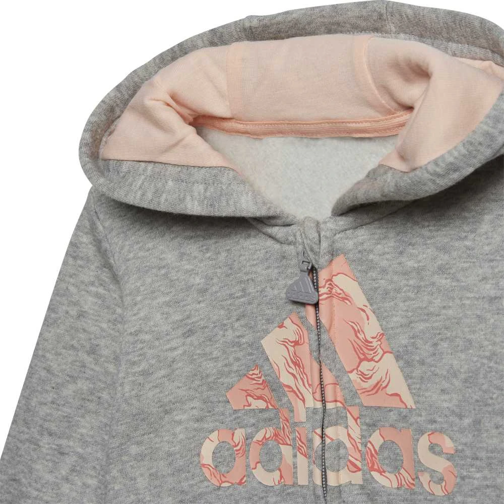 Adidas Sportinis Kostiumas Vaikams I Logo Fz Hd Fl Pilkas Heather / Haze Coral