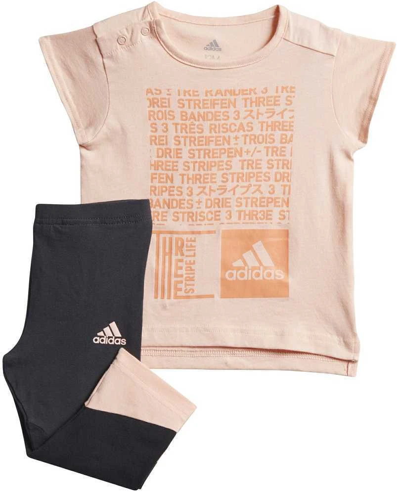 Adidas Sportinis Kostiumėlis Vaikams I MM Tight Set Coral Juodas DJ1566