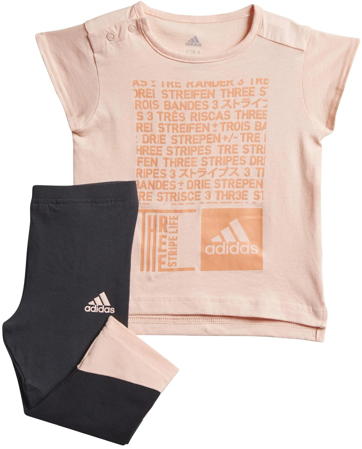 Adidas Sportinis Kostiumėlis Vaikams I MM Tight Set Coral Juodas DJ1566