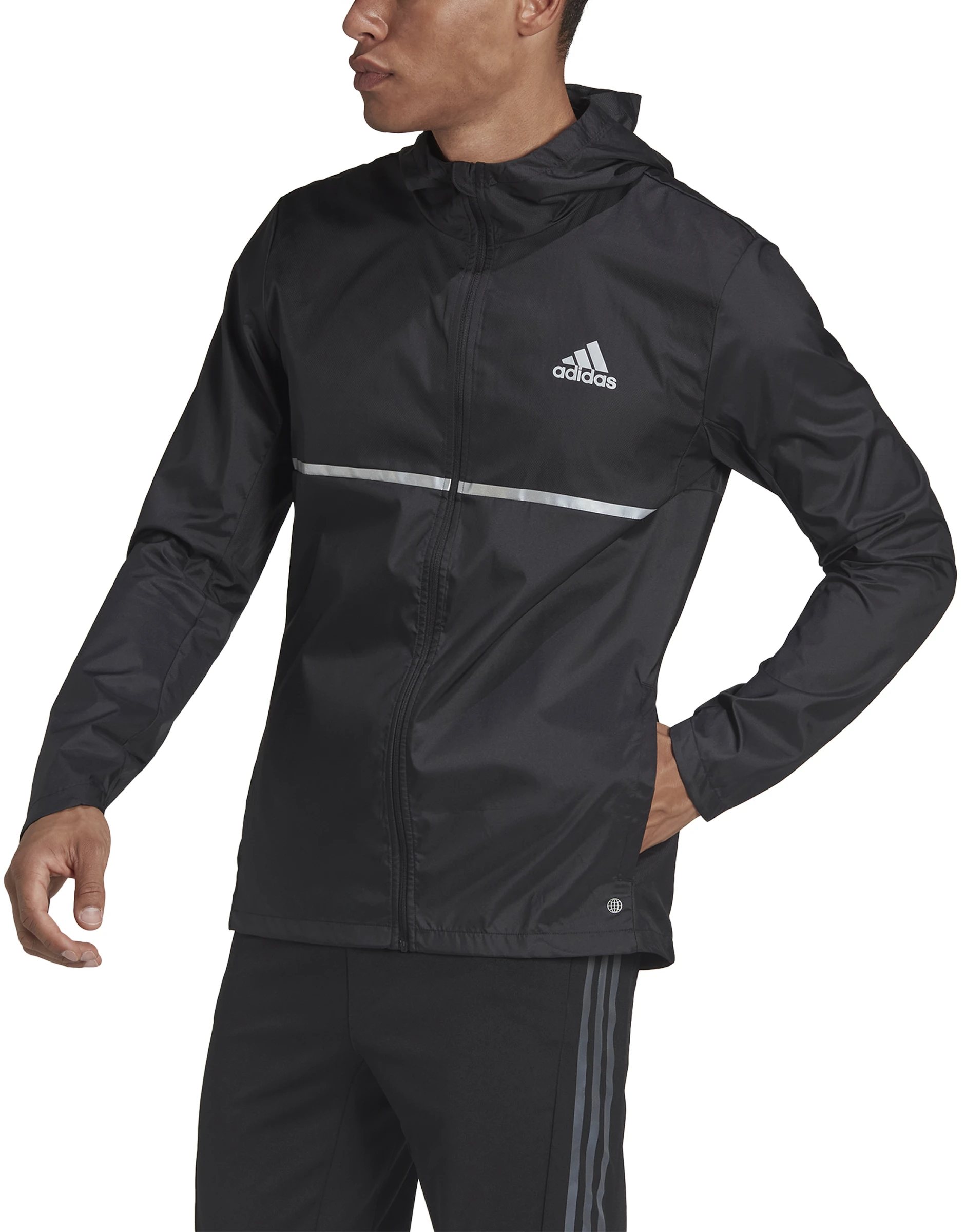 Adidas Striukė Vyrams Own The Run Jacket Juodas H58592
