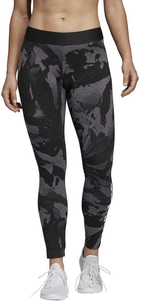 Adidas Tamprės Moterims W E AOP Tights Juodas Pilkas DP2365