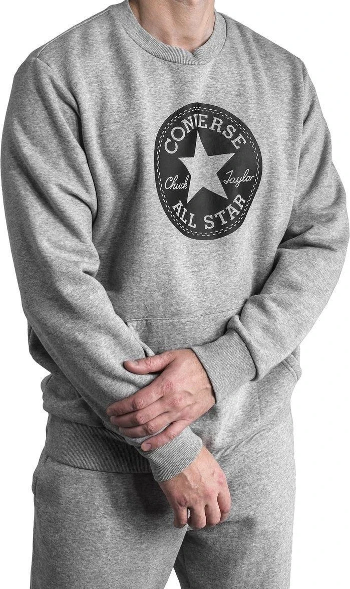 Converse Džemperis Chuck Patch Graphic Crew VGH Pilkas 10005825 035