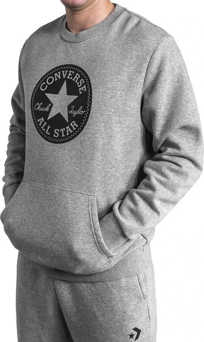 Converse Džemperis Chuck Patch Graphic Crew VGH Pilkas 10005825 035