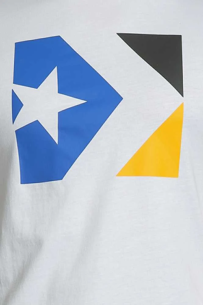 Converse Marškinėliai Star Chevron Tri Color Tee Baltas 10005884 102