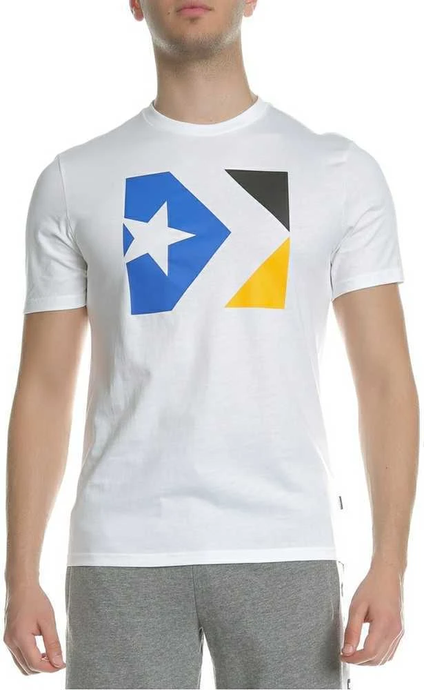 Converse Marškinėliai Star Chevron Tri Color Tee Baltas 10005884 102