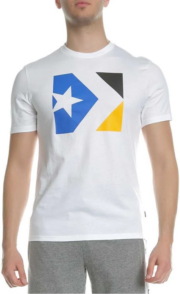 Converse Marškinėliai Star Chevron Tri Color Tee Baltas 10005884 102