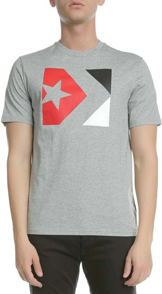 Converse Marškinėliai Star Chevron Tri Color Tee Pilkas 10005884 035