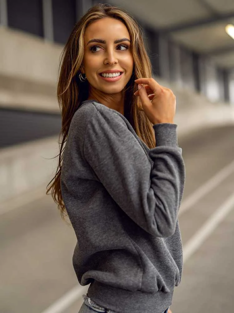 J.Style Džemperis Moterims Fleece Pilkas 68W01-5