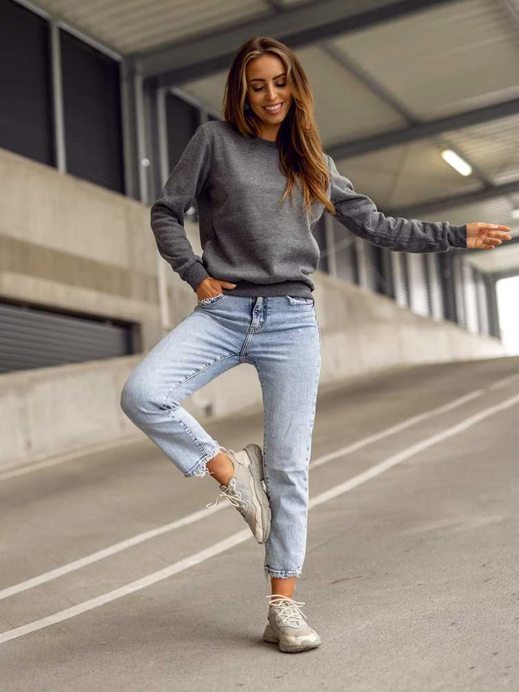 J.Style Džemperis Moterims Fleece Pilkas 68W01-5