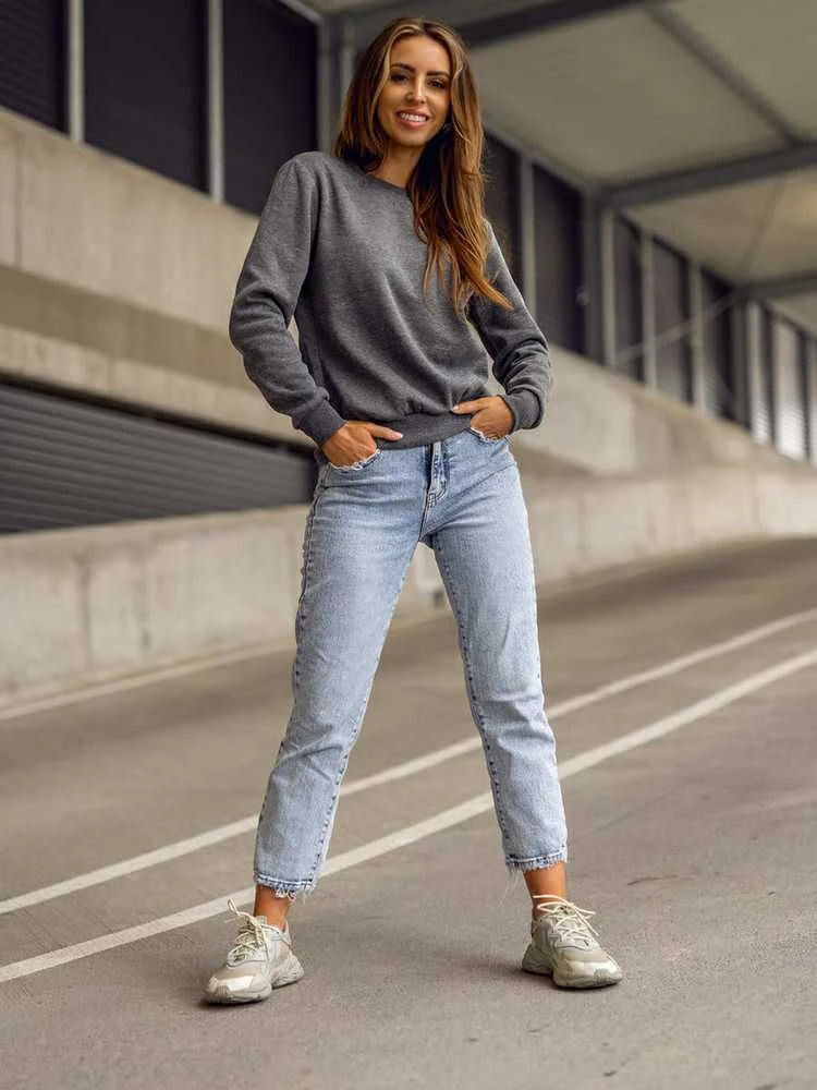J.Style Džemperis Moterims Fleece Pilkas 68W01-5