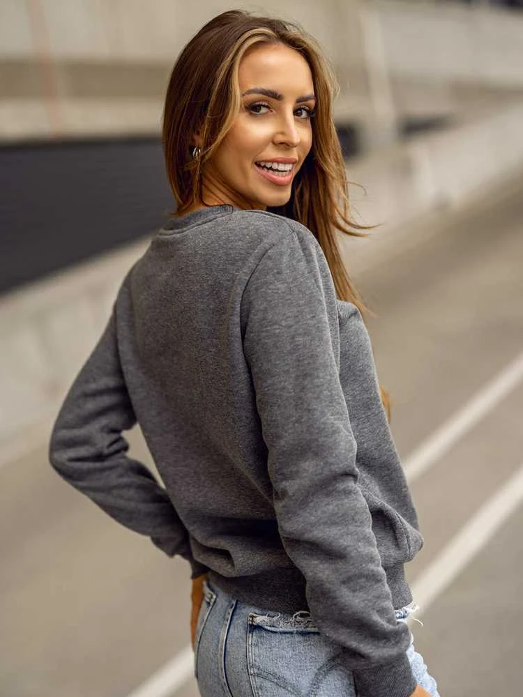 J.Style Džemperis Moterims Fleece Pilkas 68W01-5